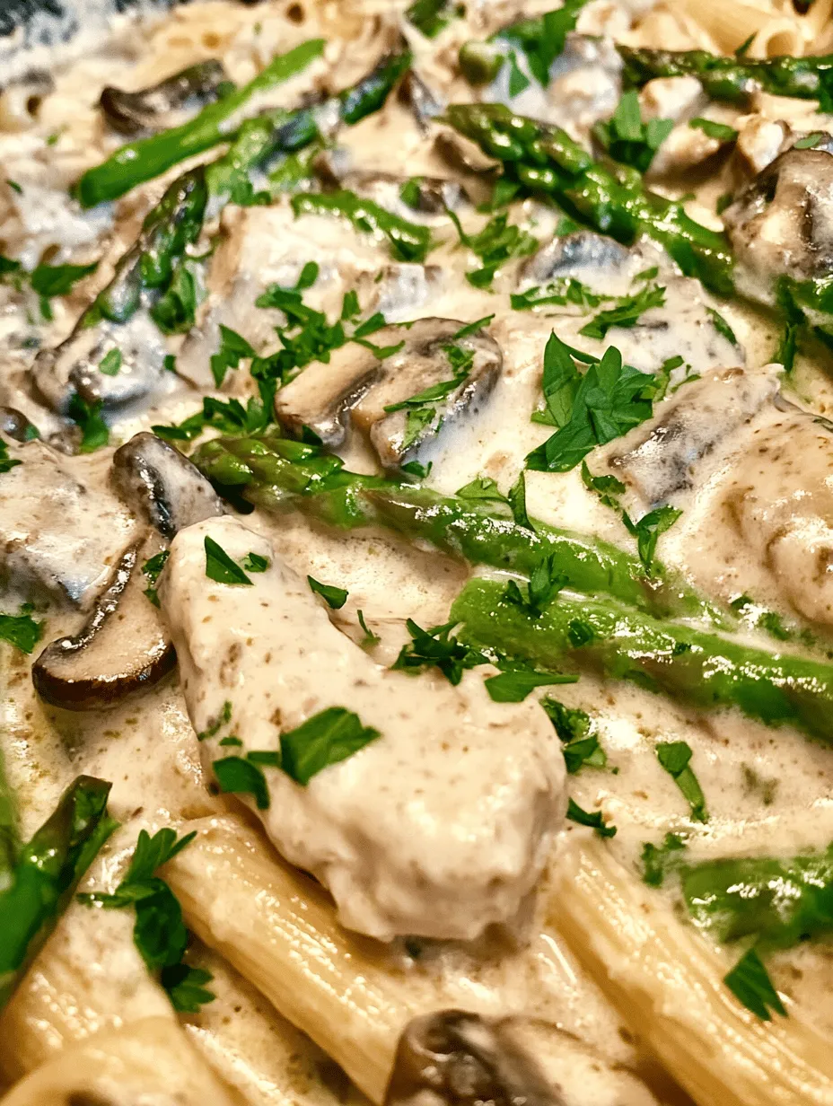 If you’re on the lookout for a dish that seamlessly combines comfort, sophistication, and ease of preparation, look no further than Creamy Mushroom and Asparagus Chicken Penne. This delightful pasta dish is a harmonious blend of tender chicken, fresh vegetables, and a rich, creamy sauce that makes it a perfect choice for family dinners or entertaining guests. Whether you are a novice in the kitchen or an experienced home cook, this recipe is designed to elevate your cooking experience while delighting your taste buds.