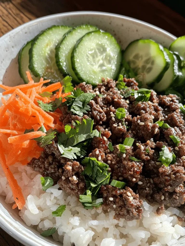 Korean cuisine has taken the culinary world by storm, enchanting taste buds far and wide with its vibrant flavors and diverse dishes. With its unique blend of sweet, savory, spicy, and umami, Korean food offers a delightful experience that is both comforting and exciting. Among the many delectable offerings, the Korean Ground Beef Bowl stands out as a quick, flavorful, and satisfying meal option that is perfect for busy weeknights or casual gatherings.