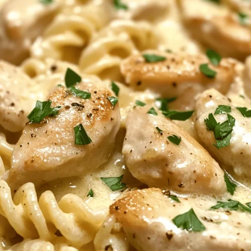 In a world where time is often scarce and meals can easily become mundane, finding a recipe that combines both comfort and flavor can feel like a culinary treasure. Enter the Creamy Garlic Butter Chicken and Rotini in Parmesan Sauce, a dish that embodies warmth and satisfaction in every bite. This recipe is not only a feast for the taste buds but also a reminder that dinner can be both quick and delicious, even on the busiest of nights.