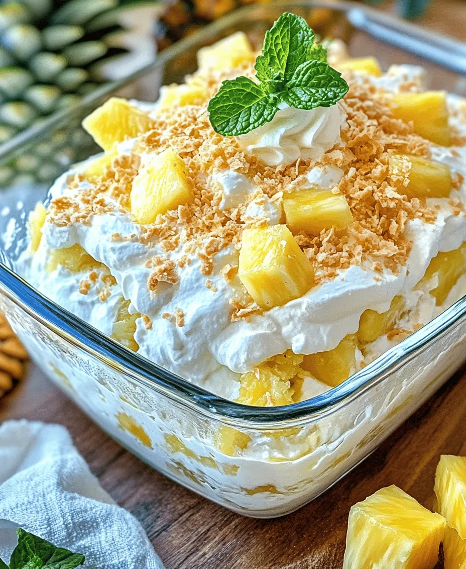 As the temperatures rise and the days grow longer, there’s nothing quite like a refreshing dessert to cool you down and lift your spirits. Enter the *Tropical Bliss: No Bake Pineapple Cream Dessert*, a delightful treat that embodies the essence of summer in every bite. This dessert's appeal lies not only in its tropical flavors but also in its creamy, luscious texture that makes it a true crowd-pleaser. Imagine digging into a chilled, light dessert that transports you to a sun-soaked beach with each spoonful—this is the magic of the Tropical Bliss.