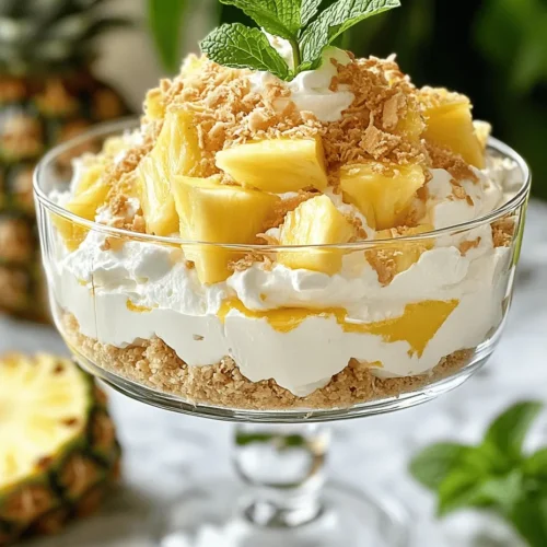 As the temperatures rise and the days grow longer, there’s nothing quite like a refreshing dessert to cool you down and lift your spirits. Enter the *Tropical Bliss: No Bake Pineapple Cream Dessert*, a delightful treat that embodies the essence of summer in every bite. This dessert's appeal lies not only in its tropical flavors but also in its creamy, luscious texture that makes it a true crowd-pleaser. Imagine digging into a chilled, light dessert that transports you to a sun-soaked beach with each spoonful—this is the magic of the Tropical Bliss.