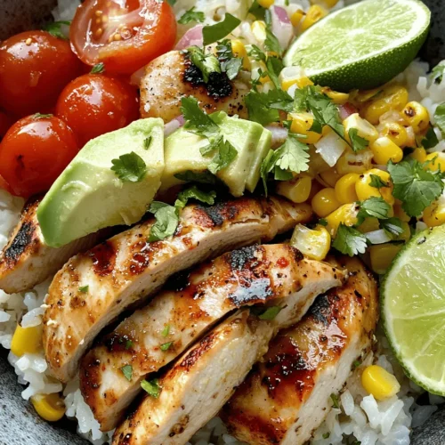 Welcome to a culinary adventure that beautifully blends vibrant flavors with wholesome ingredients: the Honey Lime Chicken & Avocado Rice Stack. This dish is more than just a meal; it’s a delightful medley that celebrates the freshness of ingredients and the art of presentation. With layers of succulent marinated chicken, creamy avocado, and fluffy jasmine rice, it promises to be a feast for both the eyes and the palate.