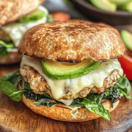The modern diner is increasingly aware of their food choices, gravitating towards dishes that are not only flavorful but also packed with nutrients. The shift towards healthier eating is evident in the popularity of lean proteins, fresh vegetables, and creative twists on classic recipes. This White Cheddar and Spinach Chicken Burger is a perfect embodiment of this trend, appealing to health-conscious individuals and flavor enthusiasts alike.