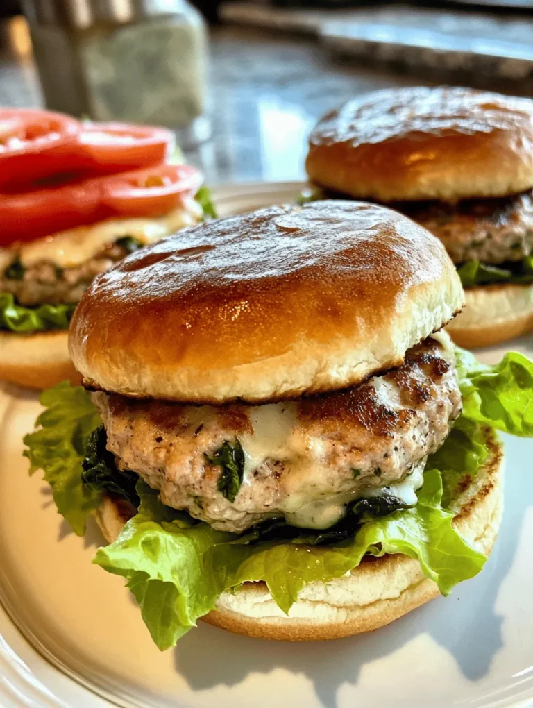 In recent years, chicken burgers have surged in popularity among health-conscious individuals and families alike. This trend is largely due to their lower fat content compared to traditional beef burgers, their versatility in flavor profiles, and their ease of preparation. The Savory White Cheddar and Spinach Chicken Burgers not only exemplify these benefits but also introduce a delightful twist that will elevate your mealtime experience. By combining rich flavors with nutritious ingredients, this recipe creates a mouthwatering option that is perfect for busy weeknights or casual family gatherings.