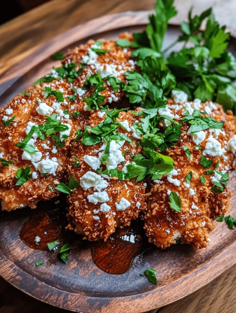 Welcome to a mouthwatering culinary adventure that promises to tantalize your taste buds with the delightful combination of crispy chicken, sweet honey, and creamy feta cheese. Crispy Hot Honey Feta Chicken is not just a dish; it’s an experience—a perfect blend of flavors and textures that elevates any meal. The appeal of this recipe lies in its unique ability to marry the savory crunch of fried chicken with the luscious sweetness of hot honey, creating an irresistible flavor profile that is both comforting and exciting.