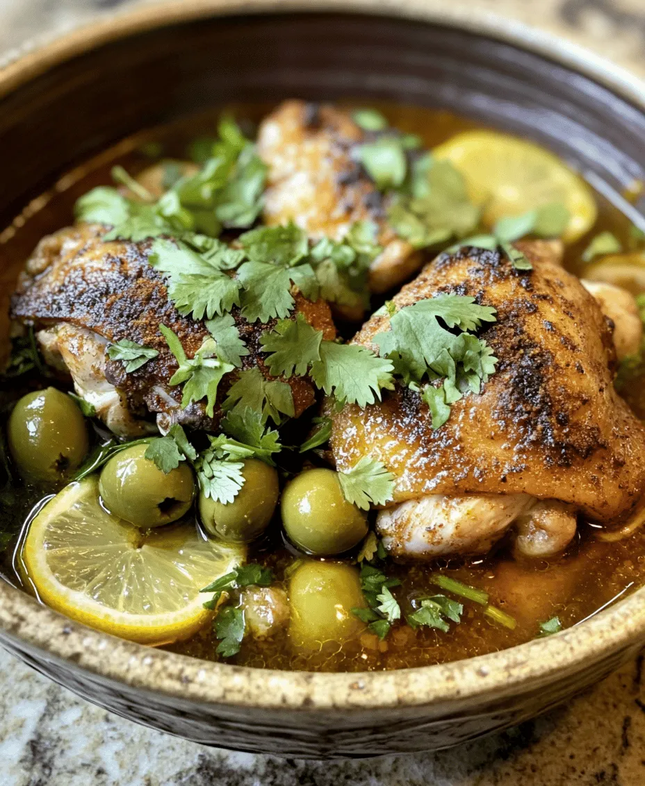 Chicken Tagine with Olives and Lemons is a quintessential Moroccan dish that brings together an exquisite blend of flavors, aromas, and textures. At its core, this dish is a celebration of vibrant spices and fresh ingredients, all harmoniously combined to create a culinary experience that is both comforting and exotic. The name 