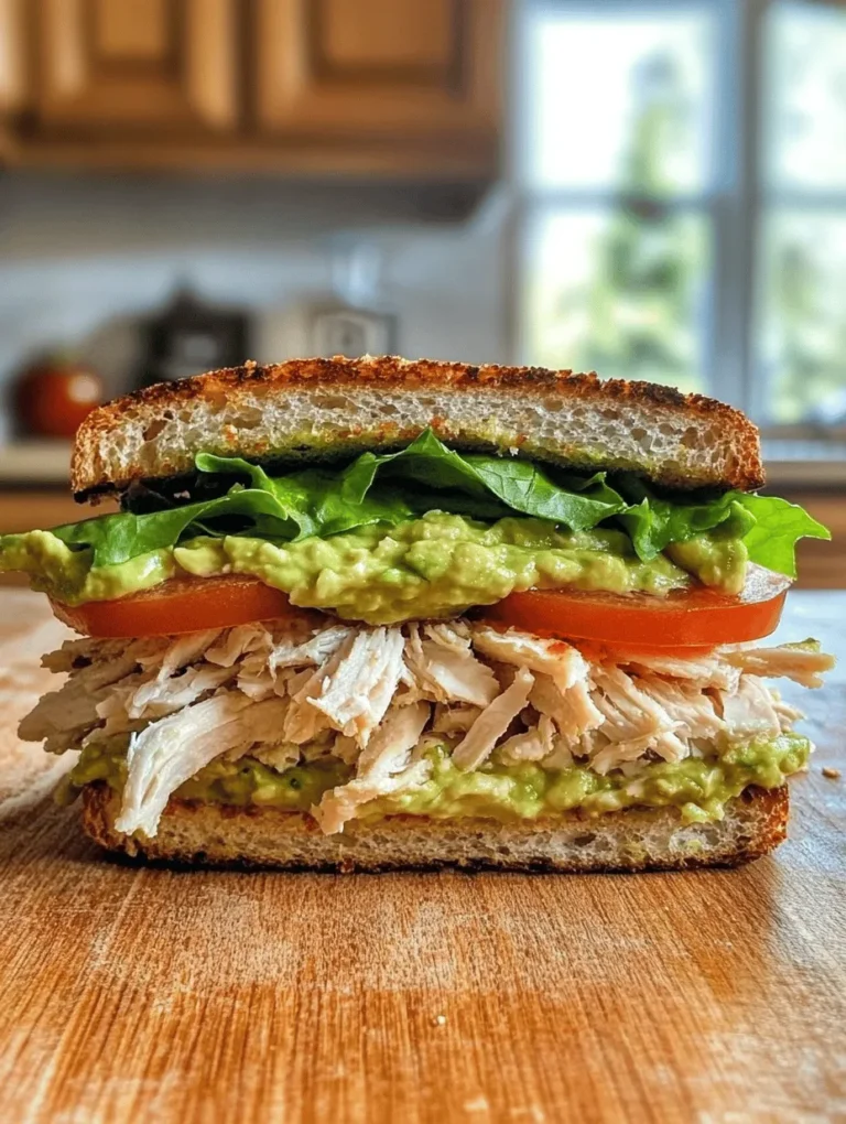 Are you looking for a delicious and nutritious option for lunch or a quick dinner that doesn't compromise on flavor? Look no further than the Chicken Avocado Melt Sandwich! This mouthwatering creation combines the creamy goodness of ripe avocado, tender chicken, and gooey melted cheese, making it an irresistible choice for those who appreciate both taste and health. Whether you're a busy professional, a student on the go, or simply someone who values nutritious meals, this sandwich caters to your needs with its simple preparation and wholesome ingredients.