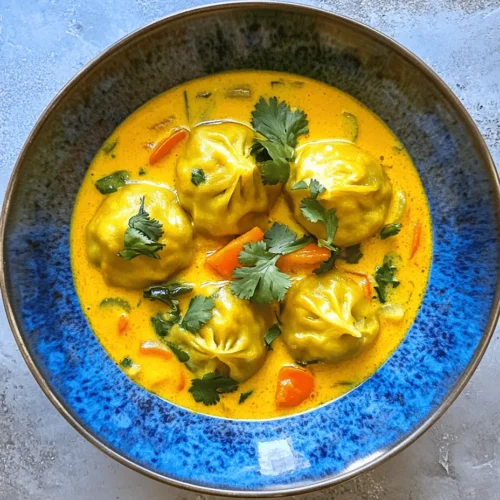 Curry Dumpling Soup is not just a meal; it's a warm embrace in a bowl, a comforting dish that delights both the palate and the soul. This soup marries the rich, aromatic flavors of curry with tender vegetable dumplings, creating a fusion that is both satisfying and invigorating. Each spoonful offers a burst of spices, complemented by the wholesome goodness of fresh vegetables, making it a perfect choice for any time of year, especially when you're seeking comfort on a chilly day.
