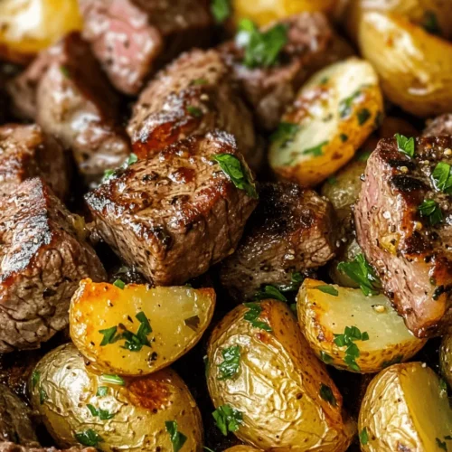 If you're searching for a dish that marries simplicity with exquisite flavor, look no further than sizzling garlic butter steak bites paired with herb-infused potatoes. This delightful recipe is a celebration of tender, juicy steak bites enveloped in a rich garlic butter sauce, complemented by perfectly seasoned baby potatoes. It’s a dish that is not only easy to prepare but also bursts with flavors that can elevate any dining experience, whether it's a casual weeknight dinner or a special gathering with friends and family.