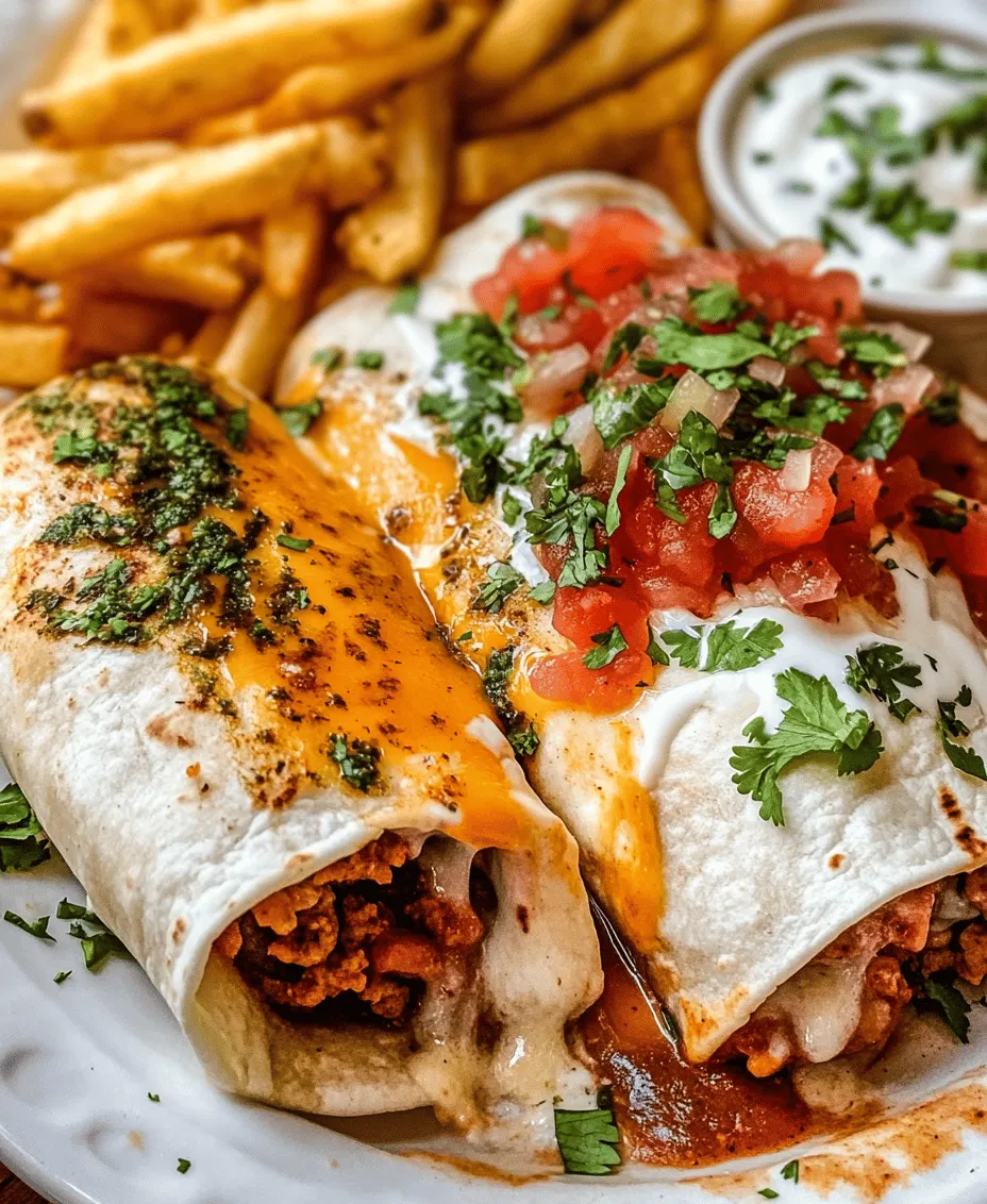 Cheesy Beef Burritos with Crispy Fries is a mouthwatering dish that perfectly marries the hearty flavors of a classic burrito with the satisfying crunch of golden fries. This delightful combination offers a fulfilling meal that stands out for its deliciousness and comforting appeal. In a world where fast food often overshadows home-cooked meals, this recipe emphasizes the importance of creating flavorful, satisfying dishes in the comfort of your own kitchen.