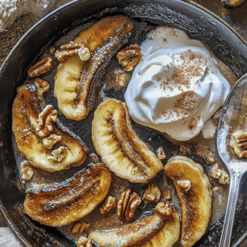 In the realm of quick and delightful desserts, few recipes encapsulate the essence of ease and flavor quite like Pan Fried Cinnamon Bananas. This charming dish celebrates the natural sweetness of ripe bananas, elevating them with the warm, comforting notes of cinnamon and brown sugar. Whether enjoyed as a cozy breakfast, a sweet afternoon snack, or a decadent dessert, this recipe showcases the beauty of fresh ingredients and the joy that comes from homemade cooking. The simplicity of this recipe makes it accessible to cooks of all skill levels, allowing anyone to create a dish that feels indulgent without the need for complicated techniques or hard-to-find ingredients.