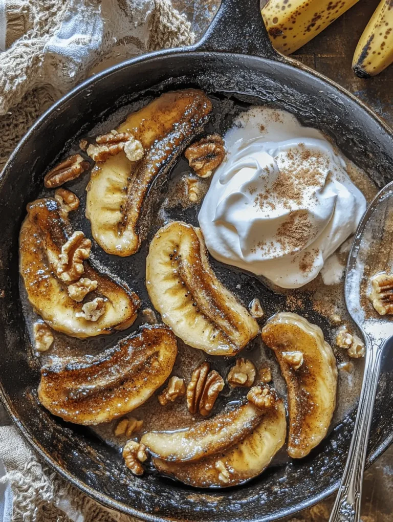 In the realm of quick and delightful desserts, few recipes encapsulate the essence of ease and flavor quite like Pan Fried Cinnamon Bananas. This charming dish celebrates the natural sweetness of ripe bananas, elevating them with the warm, comforting notes of cinnamon and brown sugar. Whether enjoyed as a cozy breakfast, a sweet afternoon snack, or a decadent dessert, this recipe showcases the beauty of fresh ingredients and the joy that comes from homemade cooking. The simplicity of this recipe makes it accessible to cooks of all skill levels, allowing anyone to create a dish that feels indulgent without the need for complicated techniques or hard-to-find ingredients.