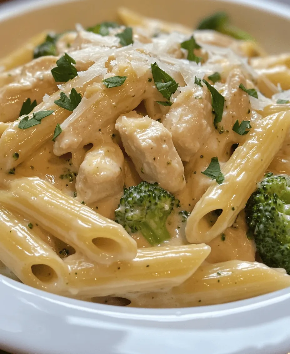 Creating the perfect Creamy Broccoli and Chicken Penne requires a selection of high-quality ingredients, each playing a crucial role in the overall flavor and texture of the dish. Here, we break down each component to understand their significance: