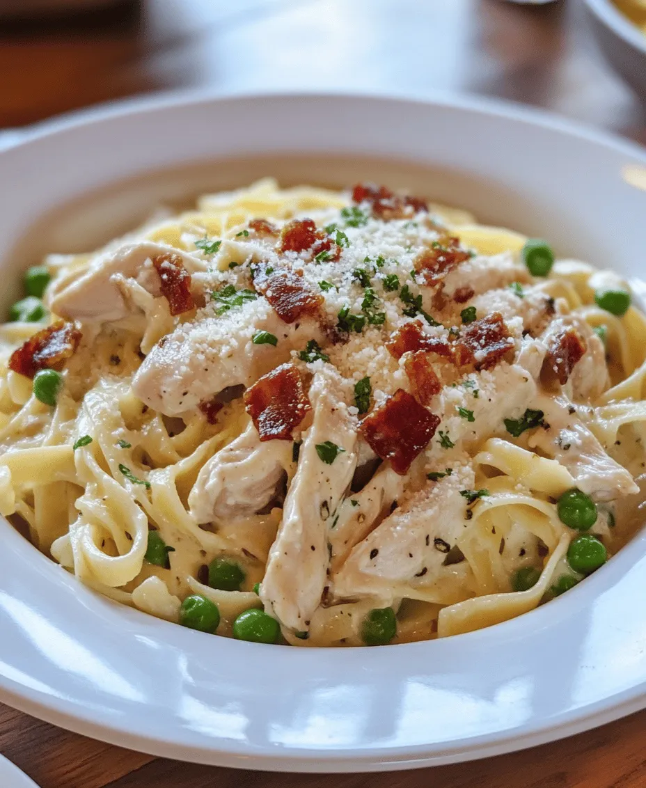 Chicken Carbonara is a beloved Italian dish that has captured the hearts and taste buds of food lovers around the world. This creamy pasta dish is synonymous with comfort food, offering a delightful combination of rich flavors and satisfying textures. With its roots deeply embedded in Italian culinary tradition, Chicken Carbonara stands out as a family favorite, perfect for weeknight dinners or special gatherings alike. This dish is not only quick to prepare but also provides a hearty meal that brings everyone to the table.