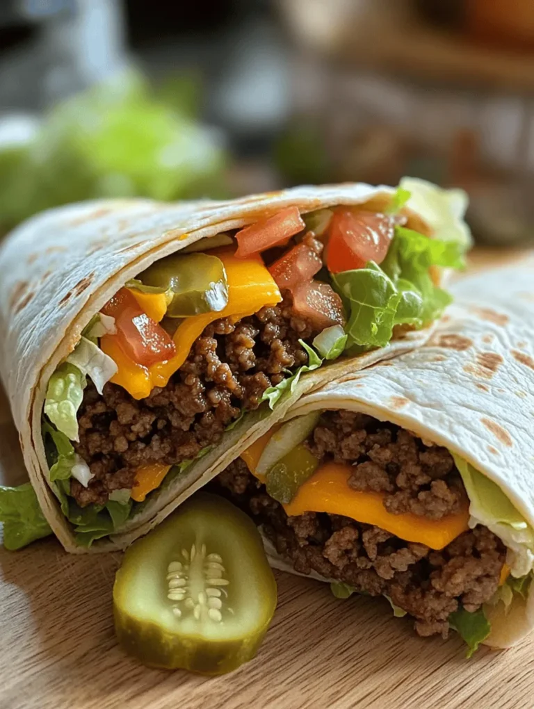 The Big Mac Wraps concept offers a playful twist on the iconic Big Mac burger, providing a delicious and convenient meal option that seamlessly combines the beloved flavors of the classic fast-food favorite into a portable wrap. In today's fast-paced world, wraps have gained immense popularity for their versatility and ease of consumption, making them a go-to choice for busy individuals and families. Whether you're on the go or enjoying a cozy night in, these Big Mac Wraps promise to deliver all the satisfying flavors of a Big Mac, wrapped up in a delicious tortilla.