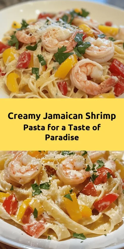 Indulge in the flavors of the Caribbean with this delightful Jamaican Shrimp Pasta recipe! This creamy dish is a perfect blend of sweet coconut milk, succulent shrimp, and vibrant vegetables. Perfect for a quick weeknight dinner, it combines fettuccine with garlic, thyme, and a hint of spice for a unique twist. Garnish with fresh cilantro and Parmesan for added richness. Enjoy the taste of Jamaica in every bite!