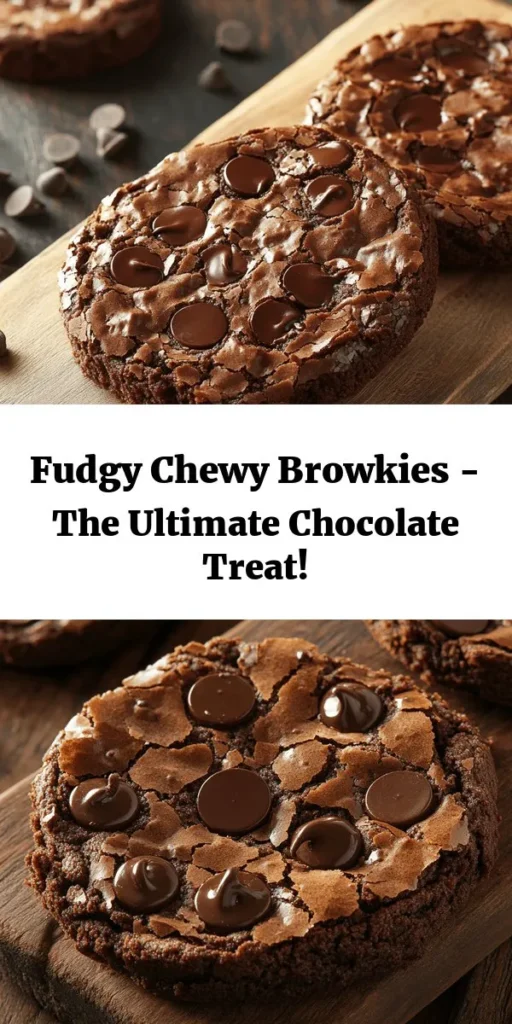 Indulge in the ultimate dessert with these Best Fudgy Chewy Browkies! Combining rich brownie and soft cookie layers, this recipe is a chocolate lover's dream. Made with simple ingredients like butter, sugar, eggs, and loads of chocolate chips, these delicious treats are easy to prepare and perfect for sharing. Bake a batch today and enjoy the chewy, fudgy goodness that everyone will crave. Your sweet tooth will thank you!