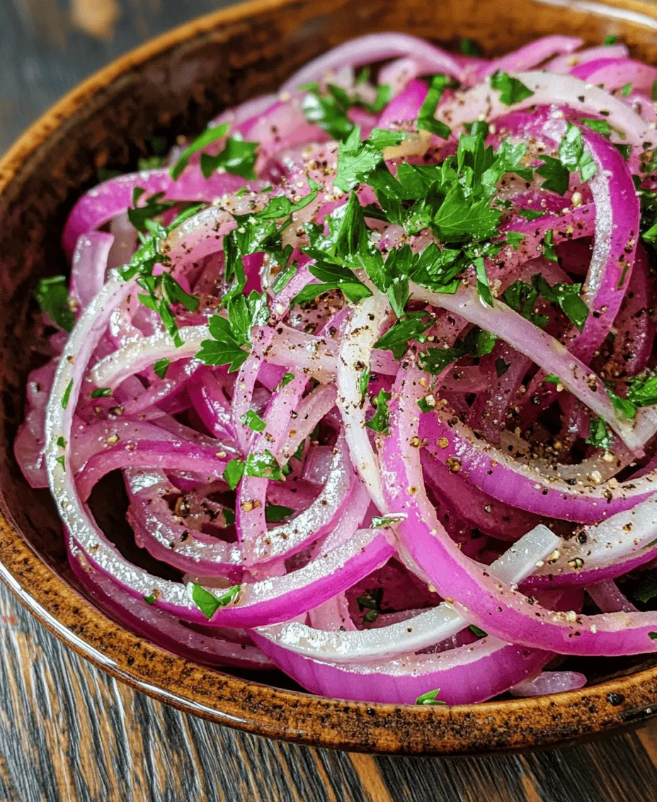 Tangy sumac onions are a vibrant and flavorful addition that can elevate a variety of dishes, from salads to grilled meats, and even as a unique topping for sandwiches. This simple yet sophisticated condiment showcases the ability to transform everyday ingredients into something gourmet. At the heart of this recipe is sumac, a spice that brings a distinct tartness, perfectly complementing the natural sweetness and crunch of red onions.