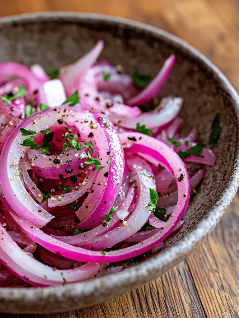 Tangy sumac onions are a vibrant and flavorful addition that can elevate a variety of dishes, from salads to grilled meats, and even as a unique topping for sandwiches. This simple yet sophisticated condiment showcases the ability to transform everyday ingredients into something gourmet. At the heart of this recipe is sumac, a spice that brings a distinct tartness, perfectly complementing the natural sweetness and crunch of red onions.