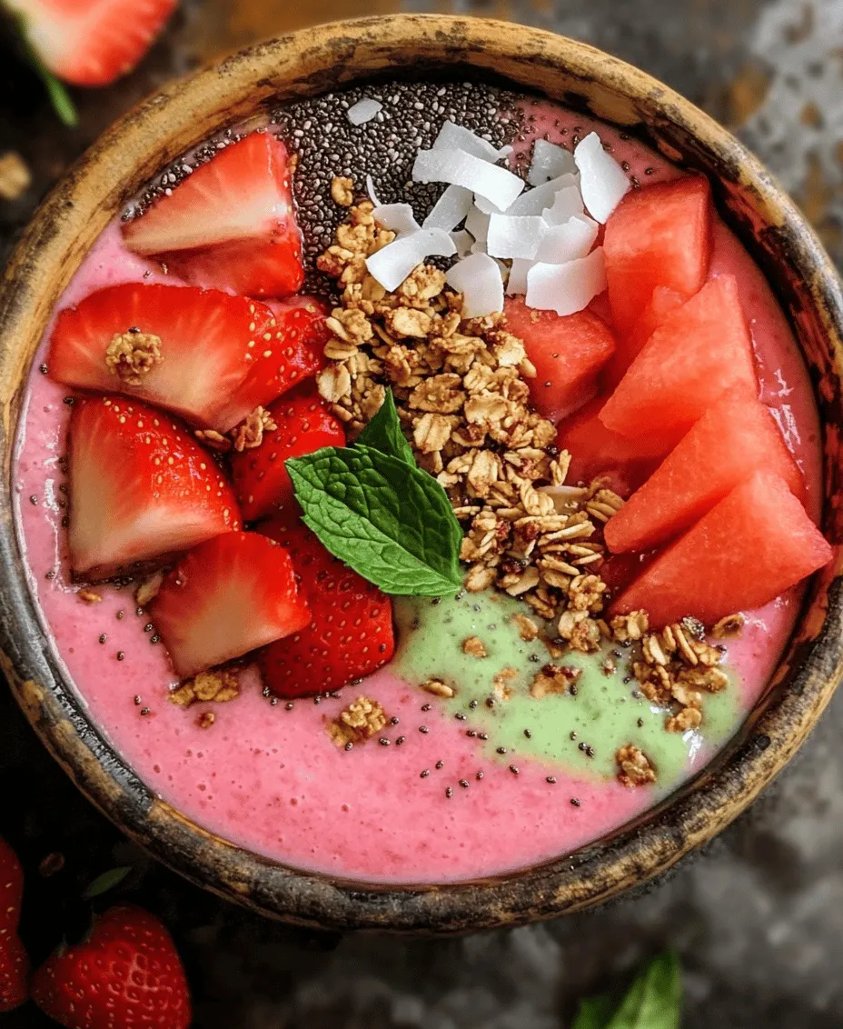 In recent years, the popularity of smoothie bowls has surged within the healthy eating culture. These colorful, nutritious meals not only cater to the taste buds but also provide a visually appealing experience that encourages healthier eating habits. A smoothie bowl is essentially a thicker version of a traditional smoothie, served in a bowl and topped with a variety of delicious ingredients. Among the many options to explore, the watermelon and strawberry smoothie bowl stands out as a refreshing and nutrient-dense choice.