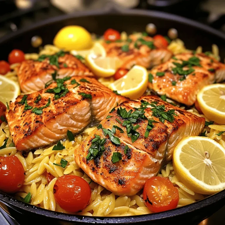 In the world of home cooking, few dishes can boast the delightful combination of convenience, flavor, and health benefits like Zesty One Skillet Salmon with Lemon Orzo. This vibrant dish not only brings the freshness of the sea to your table but also engages your senses with its zesty notes and bright colors. Perfect for busy weeknights or elegant dinner parties, this one-skillet meal is designed to simplify your cooking experience while delivering a gourmet taste that will impress your family and friends.