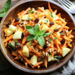 Are you looking for a vibrant, refreshing dish that combines the natural sweetness of fruits with the crunchiness of fresh vegetables? Look no further than the Crunchy Carrot Apple Delight. This delightful recipe brings together the earthy flavor of carrots and the crisp tartness of apples, creating a colorful medley that is not only visually appealing but also packed with nutritional benefits. Perfect as a side dish, snack, or even a light dessert, this recipe is a fantastic way to incorporate more fruits and vegetables into your daily meals.