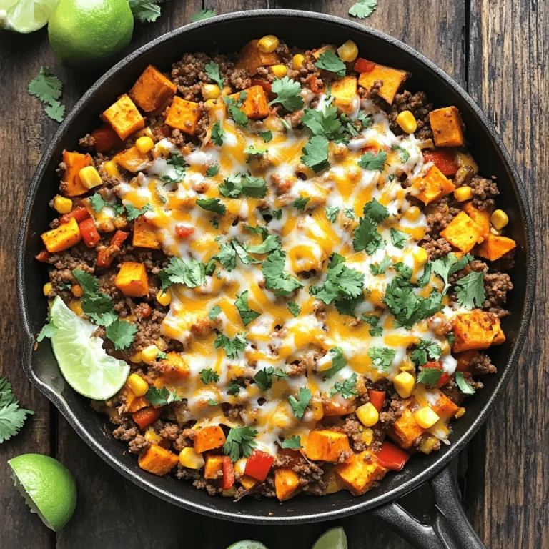 In the fast-paced world we live in, one-pan meals have surged in popularity among home cooks and busy families alike. These convenient dishes not only simplify the cooking process but also minimize cleanup, making them a practical choice for weeknight dinners. The Southwest Ground Beef and Sweet Potato Skillet stands out as a delicious and nutritious option that embodies the vibrant flavors of Southwestern cuisine. With its delightful combination of savory ground beef (or turkey) and hearty sweet potatoes, this dish promises to satisfy your taste buds while nourishing your body.