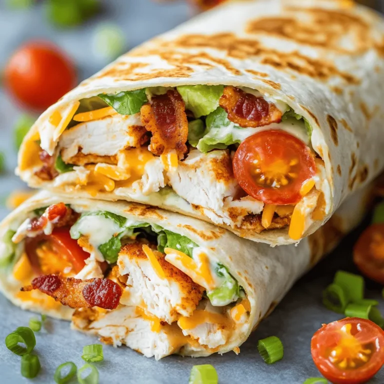 Crispy Chicken Bacon Ranch Wraps are not just a meal; they are a culinary experience that perfectly balances convenience and flavor. Whether you are in a rush to get to work or winding down after a long day, these wraps deliver satisfying comfort without the fuss. The combination of crispy chicken, savory bacon, and creamy ranch dressing enveloped in a soft tortilla creates a delightful bite that will leave your taste buds craving more.