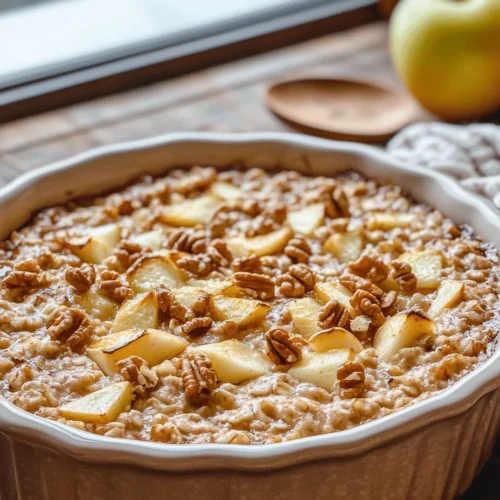 Breakfast is commonly hailed as the most important meal of the day, and for good reason. A balanced breakfast can provide the energy needed to kickstart your day, enhance focus, and contribute to overall health. However, it’s all too easy to fall into the routine of sugary cereals or quick processed options that offer little nutritional value. Enter the Irresistible Healthy Apple Oatmeal Breakfast Bake, a delightful and wholesome alternative to traditional breakfast fare.