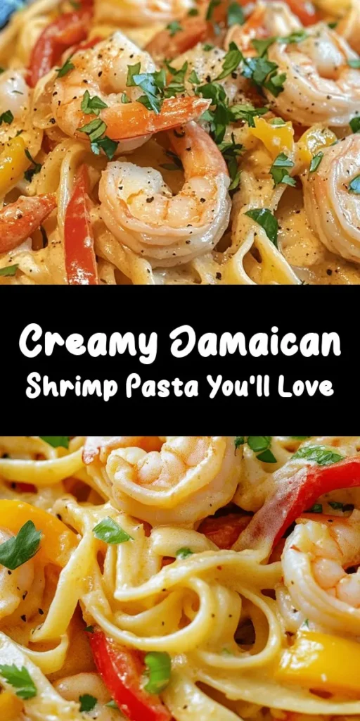 Elevate your dinner with this mouthwatering Jamaican Shrimp Pasta! It's a creamy delight featuring tender shrimp, vibrant bell peppers, and a rich coconut milk sauce. Perfect for a quick weeknight meal, this dish combines the warmth of spices like allspice and paprika with a touch of heat from cayenne pepper. Ready in just 30 minutes, it’s hearty, flavorful, and garnished with fresh herbs for the ideal finishing touch. Enjoy a taste of the Caribbean at home!