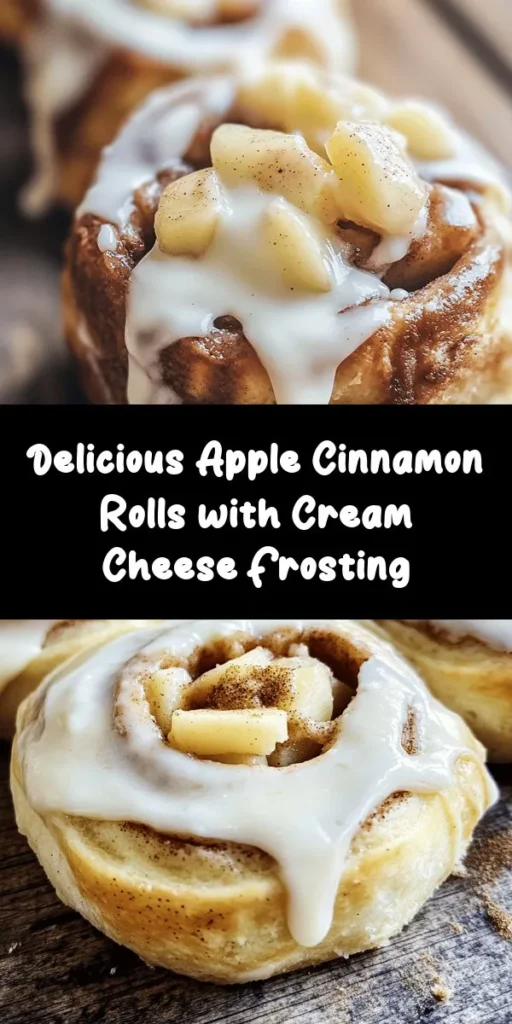 Indulge in the deliciousness of homemade Apple Cinnamon Rolls topped with creamy frosting! This easy recipe features fluffy dough filled with sweet, spiced apples and a luscious cream cheese frosting that will have everyone coming back for seconds. Perfect for breakfast or dessert, these rolls are simple to make and irresistibly gooey. Treat yourself and your loved ones to a delightful culinary experience that’s sure to impress!