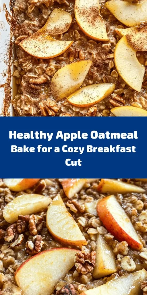 Start your mornings off right with this irresistible Healthy Apple Oatmeal Breakfast Bake! Packed with rolled oats, fresh apples, and a hint of cinnamon, this wholesome dish is a perfect blend of flavors and nutrition. Simple to prepare, just mix your wet and dry ingredients, fold in apples and nuts, and bake until golden brown. Enjoy it warm, topped with fresh apple slices and a sprinkle of cinnamon. It’s the ideal breakfast for busy mornings or a cozy weekend brunch!