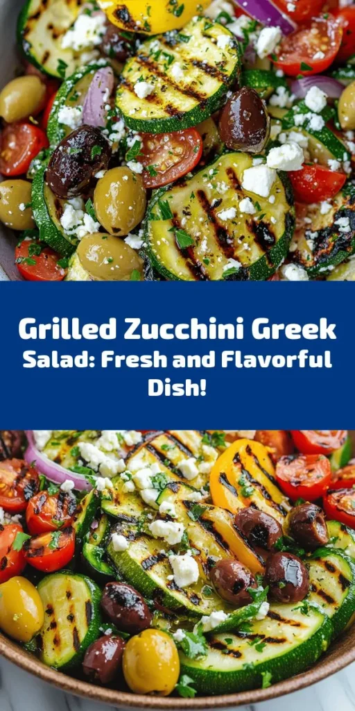 Enjoy a burst of Mediterranean flavors with this refreshing Grilled Zucchini Greek Salad! Perfect for warm weather, this salad features tender grilled zucchini, crunchy bell peppers, juicy cherry tomatoes, and creamy feta cheese. Tossed in a light olive oil and red wine vinegar dressing, it’s the ideal side dish or light meal. Quick to prepare and bursting with vibrant colors, this dish will be a hit at your next gathering or picnic. Serve chilled or at room temperature!