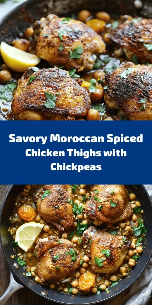 Indulge in the vibrant flavors of Moroccan Spiced Chicken with this easy recipe! Perfect for a weeknight dinner, this dish features succulent chicken thighs marinated in a blend of fragrant spices, sautéed with onions and garlic, then simmered with chickpeas and sweet dried apricots. Serve it garnished with fresh cilantro and lemon wedges for a refreshing touch. Pair it with couscous or crusty bread to soak up the delicious sauce. Enjoy a taste of Morocco tonight!